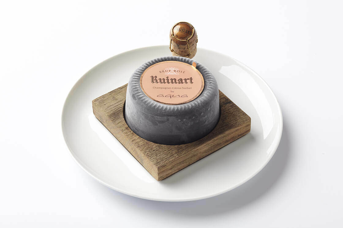 Champagner-Cremesorbet 'Edition Ruinart' Rosé